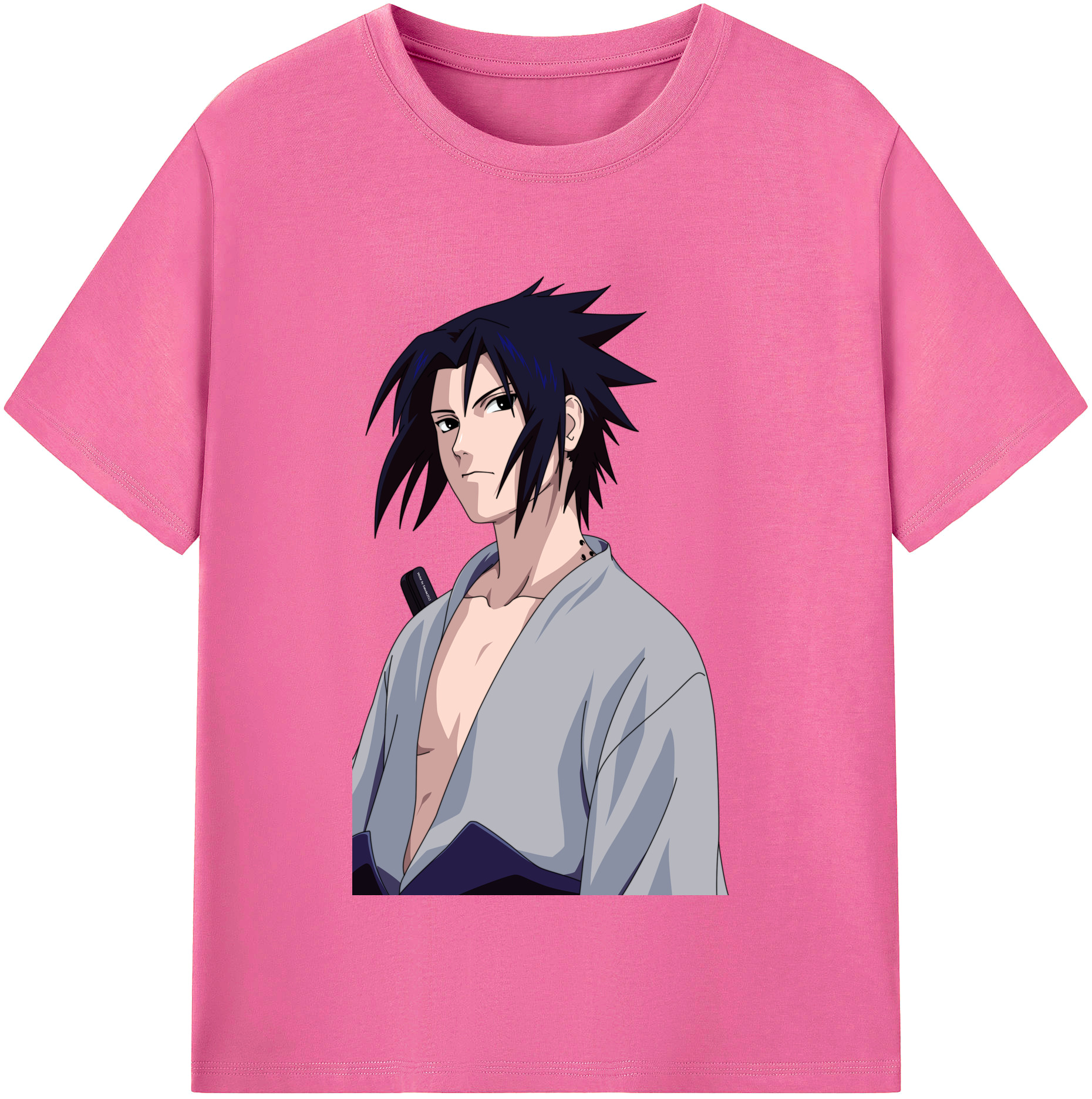 （画像用） NARUTO -ナルト- うちは サスケ Uchiha Sasuke レディースカジュアルプリントTシャツ（綿100％）